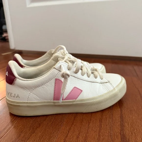 VEJA Pink and Red Tennis Shoes - Picture 2 of 5